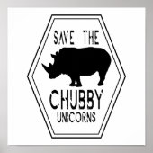Sparen de Unicorns van de Chubby Poster (Voorkant)