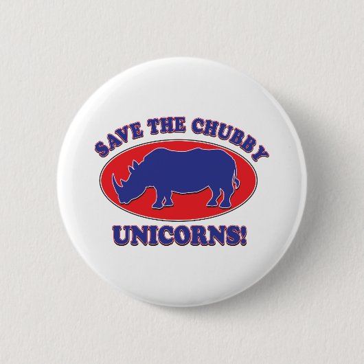 Sparen de Unicorns van de Chubby Ronde Button 5,7 Cm (Voorkant)