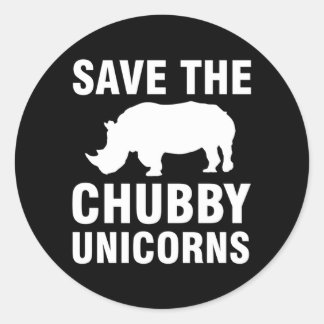 Sparen de Unicorns van de Chubby Ronde Sticker