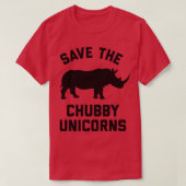 Sparen de Unicorns van de Chubby T-shirt (Design voorkant)