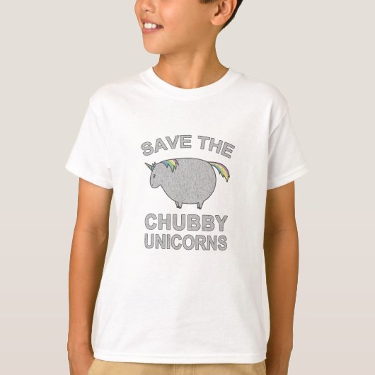 Sparen de Unicorns van de Chubby T-shirt (Voorkant)