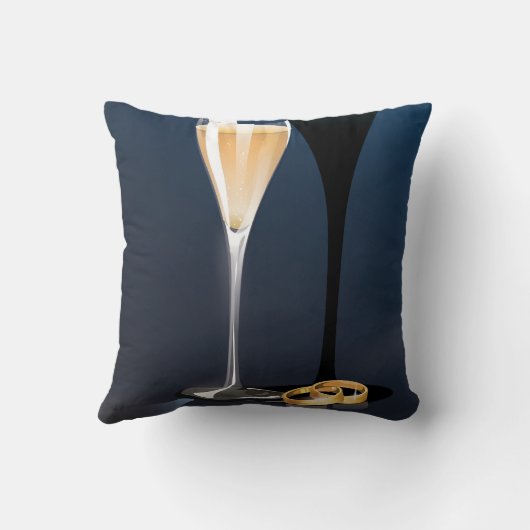 Sparen de van de Datum Glas en de gouden ringen Kussen (Achterkant)