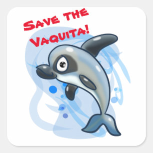 Sparen de Vaquita Vierkante Sticker