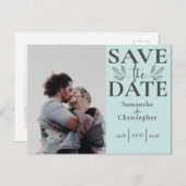 Sparen de Vergroene Bieden van de Foto van de Datu Aankondigingskaart (Voorkant / Achterkant)