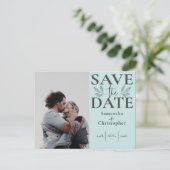 Sparen de Vergroene Bieden van de Foto van de Datu Aankondigingskaart (Staand voorkant)