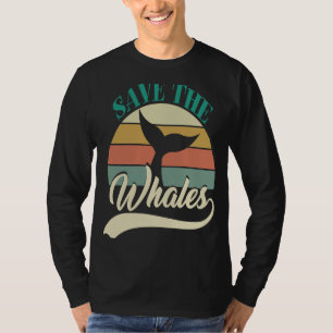 Sparen de Vintage van de teruggave van de walvisse T-shirt