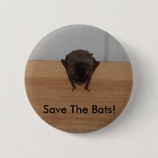 Sparen de vleermuizen! Button van wilde dieren