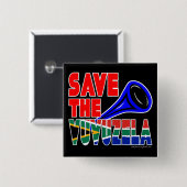 Sparen de vuzela vierkante button 5,1 cm (Voorkant /achterkant)