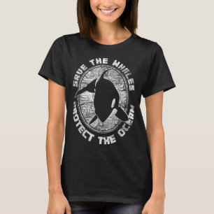 Sparen de walvissen beschermen de oceaan Orca T-Sh T-shirt