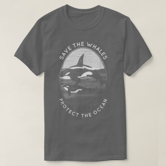 Sparen de walvissen beschermen de walvis van Ocean T-shirt (Design voorkant)