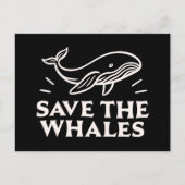 Sparen de walvissen briefkaart (Voorkant)