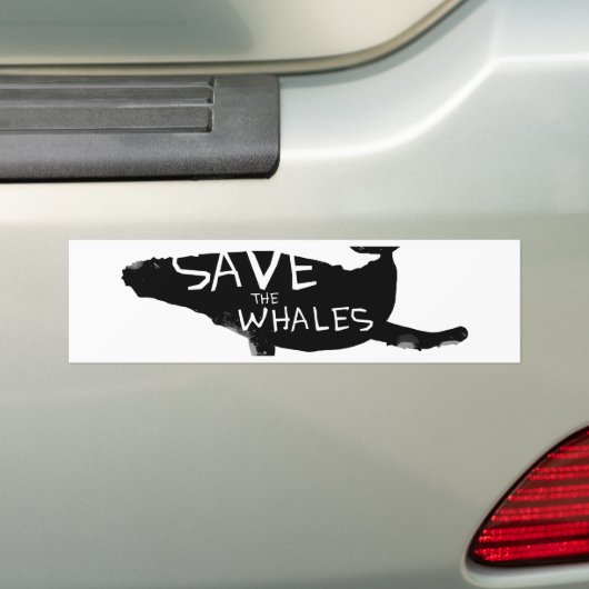 Sparen de Walvissen Bumpersticker (Op auto)