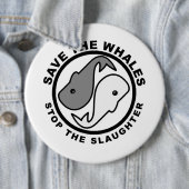 Sparen de Walvissen - Dierenrechten Ronde Button 6,0 Cm (In situ)