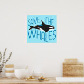 Sparen de Walvissen Poster (Keuken)
