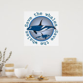 Sparen de Walvissen Poster (Keuken)
