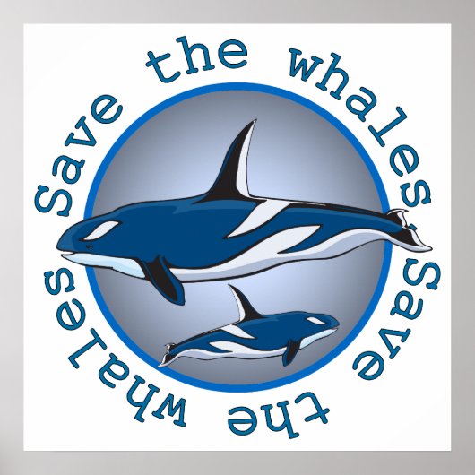 Sparen de Walvissen Poster (Voorkant)