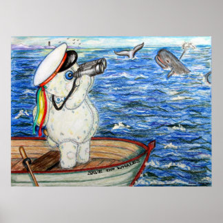 Sparen de Walvissen Poster
