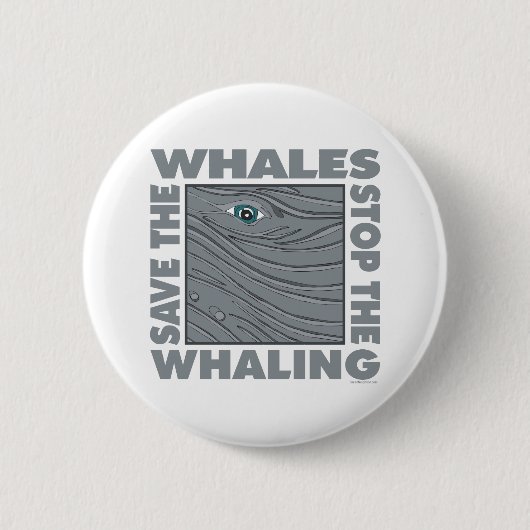 Sparen de Walvissen Ronde Button 5,7 Cm (Voorkant)