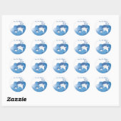 Sparen de walvissen ronde sticker (Vel)