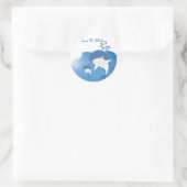 Sparen de walvissen ronde sticker (Tas)