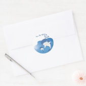 Sparen de walvissen ronde sticker (Envelop)