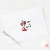 Sparen de Walvissen Ronde Sticker (Envelop)