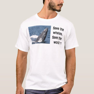 Sparen de walvissen, sparen de wereld t-shirt