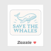 Sparen de walvissen sticker (Vel)