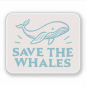 Sparen de walvissen sticker (Voorkant)