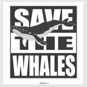 Sparen de walvissen sticker