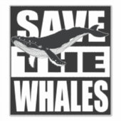 Sparen de walvissen sticker (Voorkant)