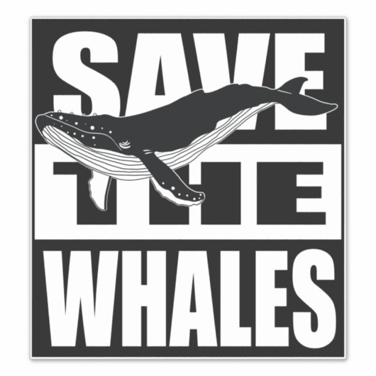 Sparen de walvissen sticker (Voorkant)
