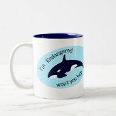 Sparen de Walvissen Tweekleurige Koffiemok (Links)