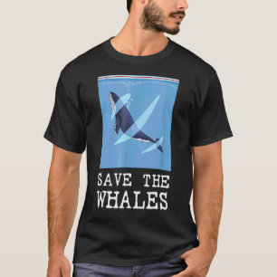 Sparen de walvissen van de Bag van de Bag de Whale T-shirt