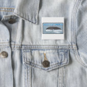 Sparen de Walvissen Vierkante Button 5,1 Cm (In situ)