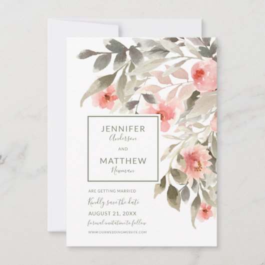 Sparen de Waterverf van de Datum het Onduidelijke  Kaart (Voorkant)