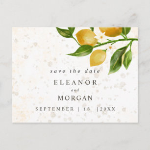 Sparen de waterverf van de Dringende citroenen van Briefkaart