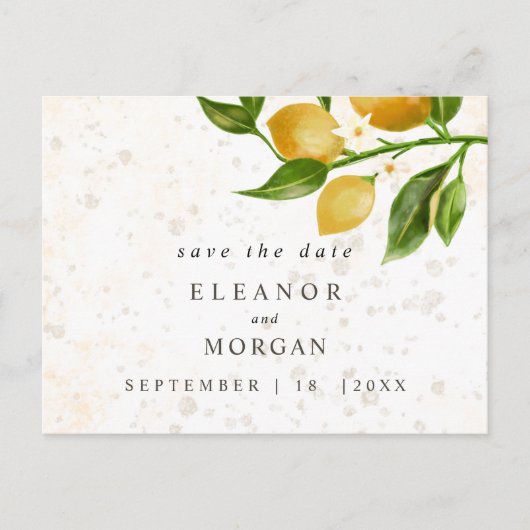 Sparen de waterverf van de Dringende citroenen van Briefkaart (Voorkant)