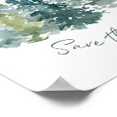 Sparen de Waterverf van het Bosbos van de Bomen Poster (Hoek)