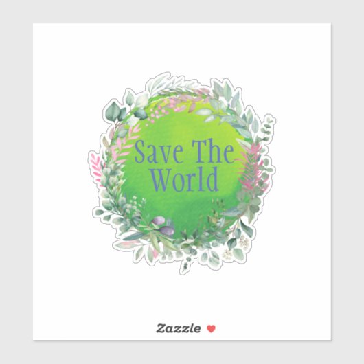 Sparen de wereld, sparen de Planet Sticker (Vel)