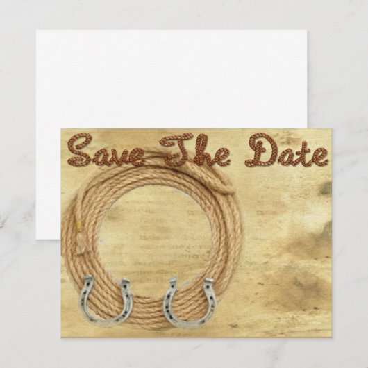 Sparen de Westerne uitnodiging van de Weddenschap  (Voorkant / Achterkant)