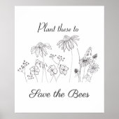Sparen de wilde bijen poster (Voorkant)