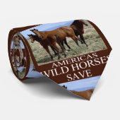 Sparen de Wilde Paarden Stropdas (Opgerold)