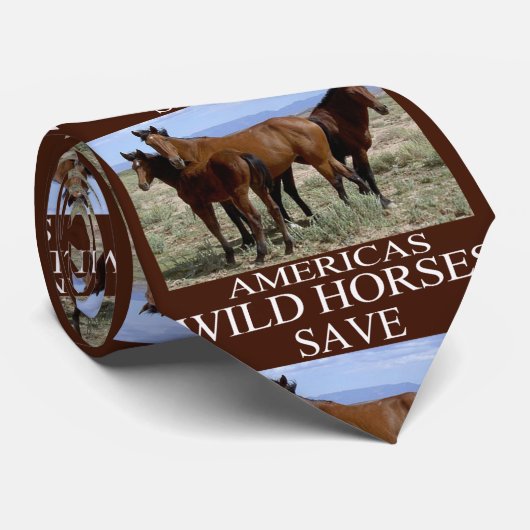 Sparen de Wilde Paarden Stropdas (Opgerold)