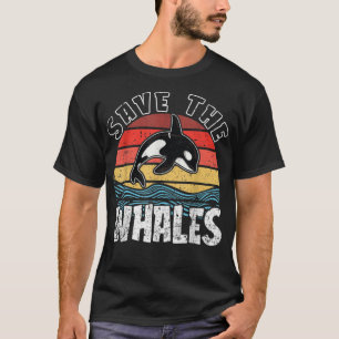 Sparen de Wintage Orca van de Wintage Retro van de T-shirt
