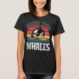Sparen de Wintage Orca van de Wintage Retro van de T-shirt