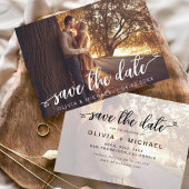 Sparen de Witte Handgeschreven Foto van de Datum Save The Date