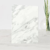 Sparen de Witte Marmer van de Datum Folie Wenskaart (Achterkant)