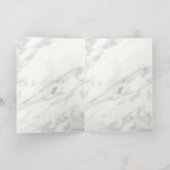 Sparen de Witte Marmer van de Datum Folie Wenskaart (Binnenlaag)