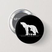 Sparen de Wolven Ronde Button 5,7 Cm (Voorkant /achterkant)